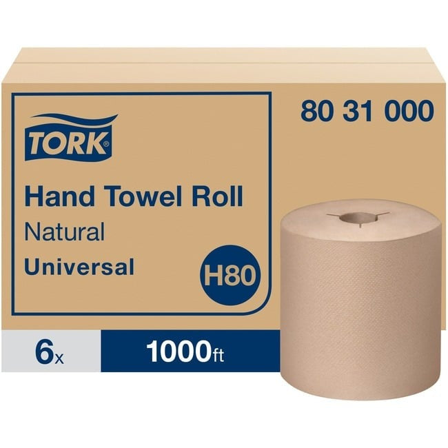 TORK Tork TRK8031000 Universal hand towel roll notched 1-ply 8 x 1000 ft 6 rolls per carton