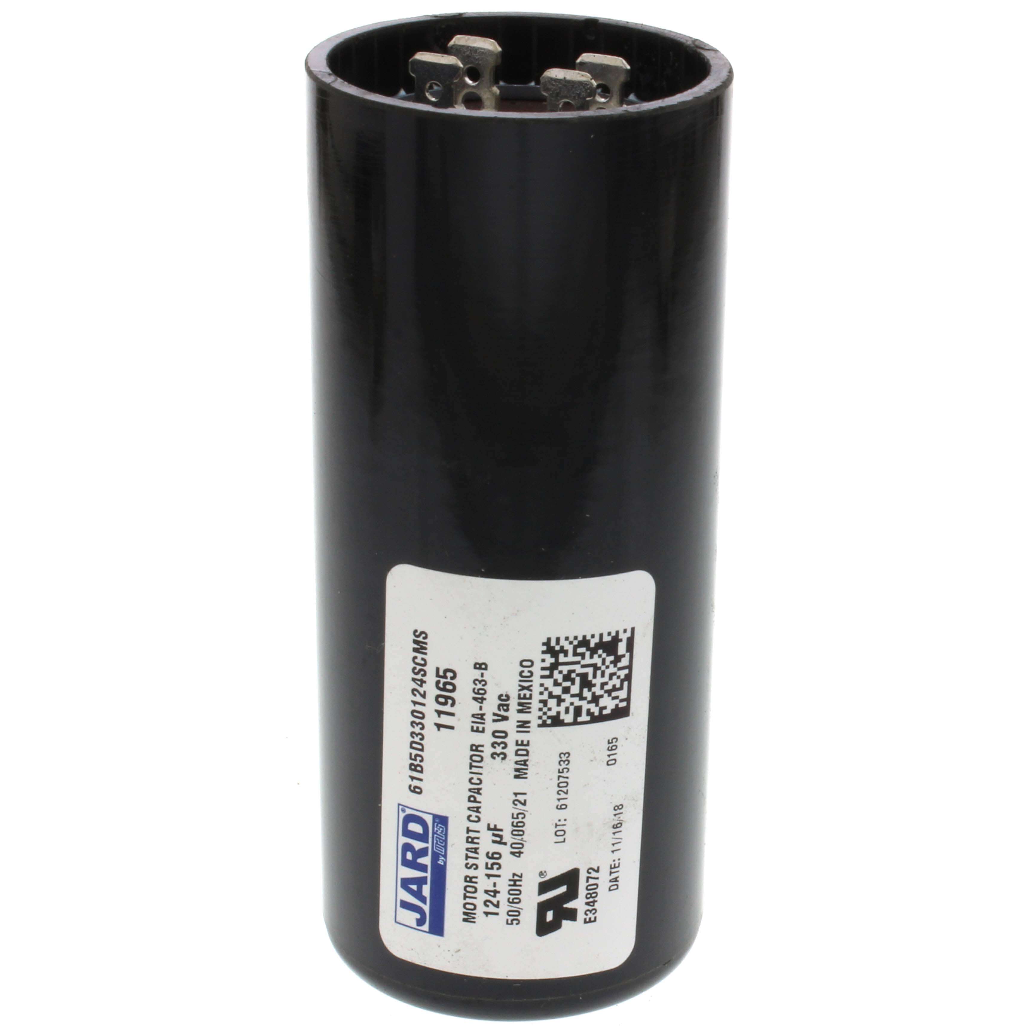 MARS 11965 124-156 MFD Round Start Capacitor 330V