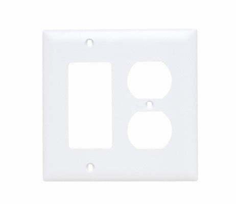 LEGRAND Legrand TP826-W TradeMaster Combination Wallplate 2-Gang 4.7 in