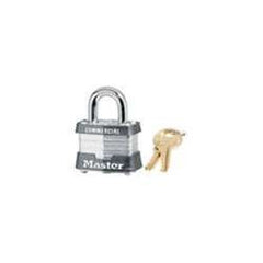 Master Lock 3KA-0536 No. 3 Laminated Steel Padlock 9/32 in dia 5/8 in W x 3/4 in H Shackle