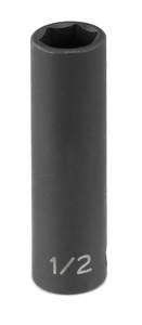 Grey Pneumatic 1032D 3/8 Inch Drive Deep Impact Socket, 1 Inch Size, 6 Points