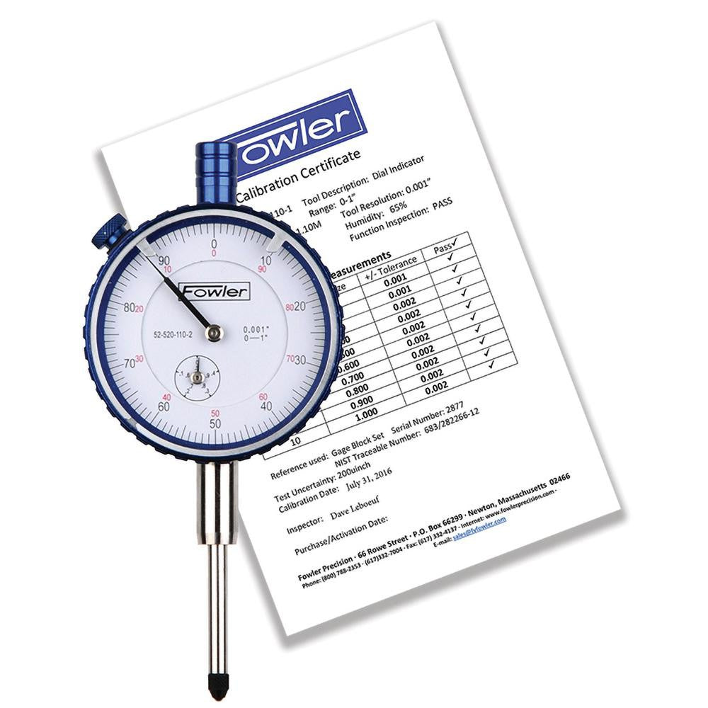 FOWLER Fowler 52-520-110-2 Dial Drop Indicator 1 in 0.001 Grad
