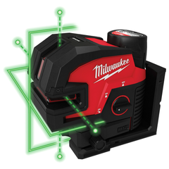 Milwaukee 3624-21 Green Cross Line & 4-Points Laser Kit