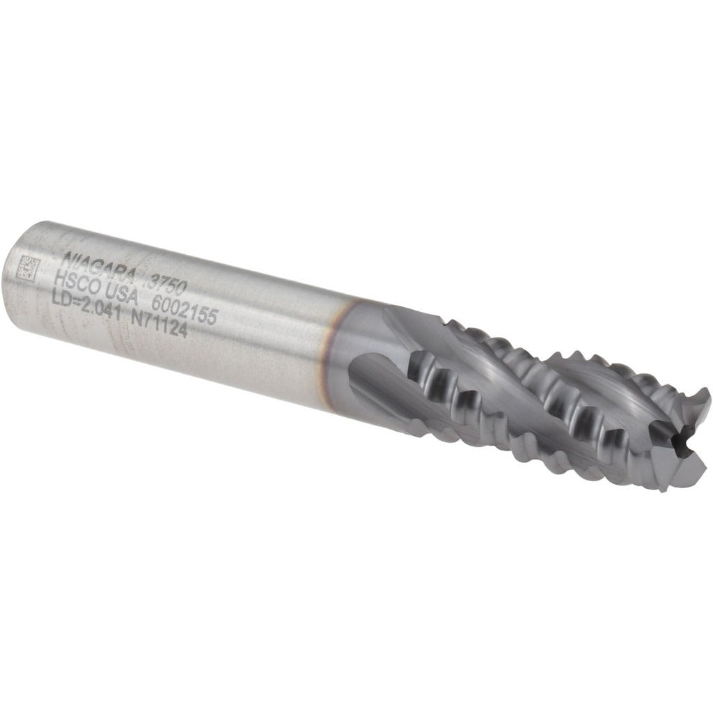 SECO TOOLS Seco 17014080 Roughing End Mill 3/8 in 4 Flute Cobalt Ticn