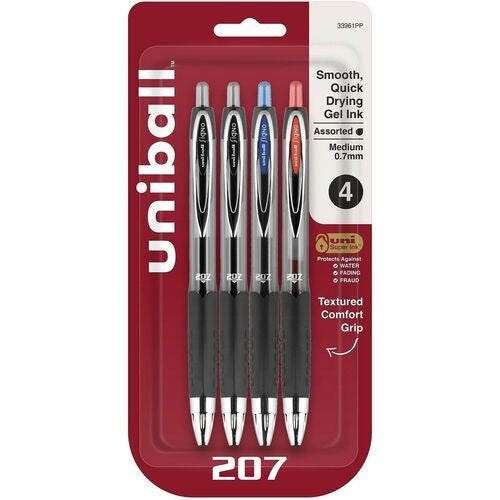 UNI-BALL Uni-ball Corporation UBC33961PP Gel Pen 0.7mm 4-pack