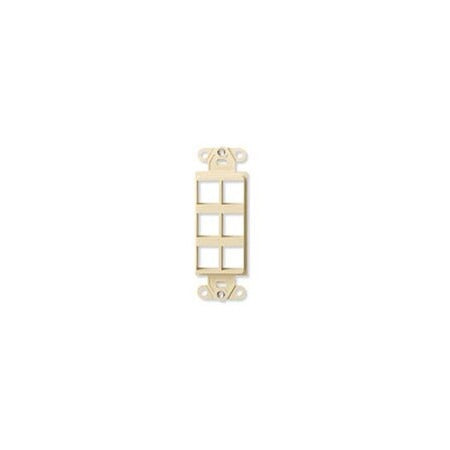 LEVITON Leviton 40756-BI QuickPort Decora Plus Insert 6-Port (1 Pack)