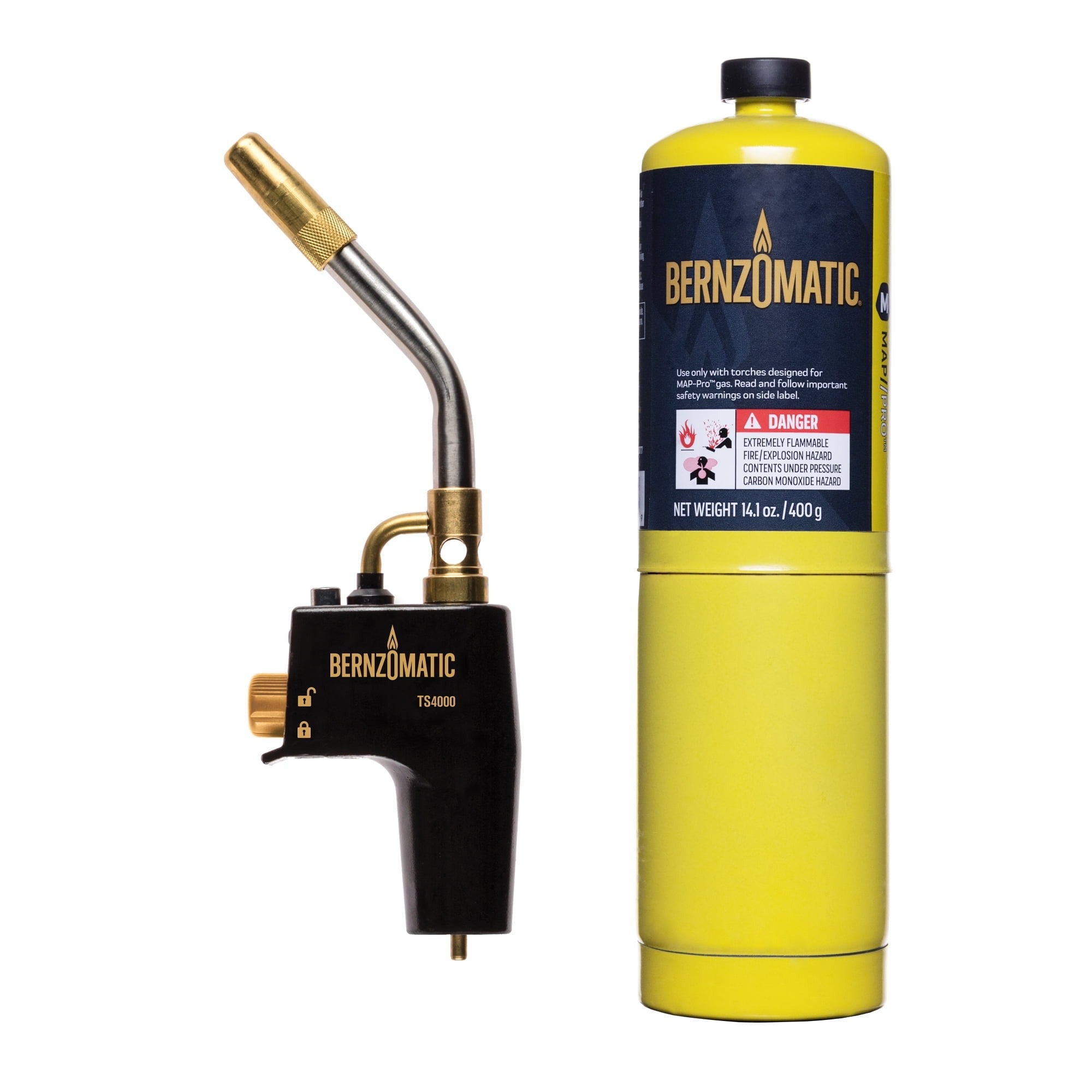 BERNZOMATIC Bernzomatic TS4000KC Trigger-Start Torch Kit 6,000/6,700 Btu/h (2-Piece, 14.1 oz) 33V969