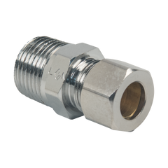 BrassCraft 11C 3/8 in. O.D. Tube Drill Through (No Tube Stop) x 3/8 in. MIP Compression Male Adapter