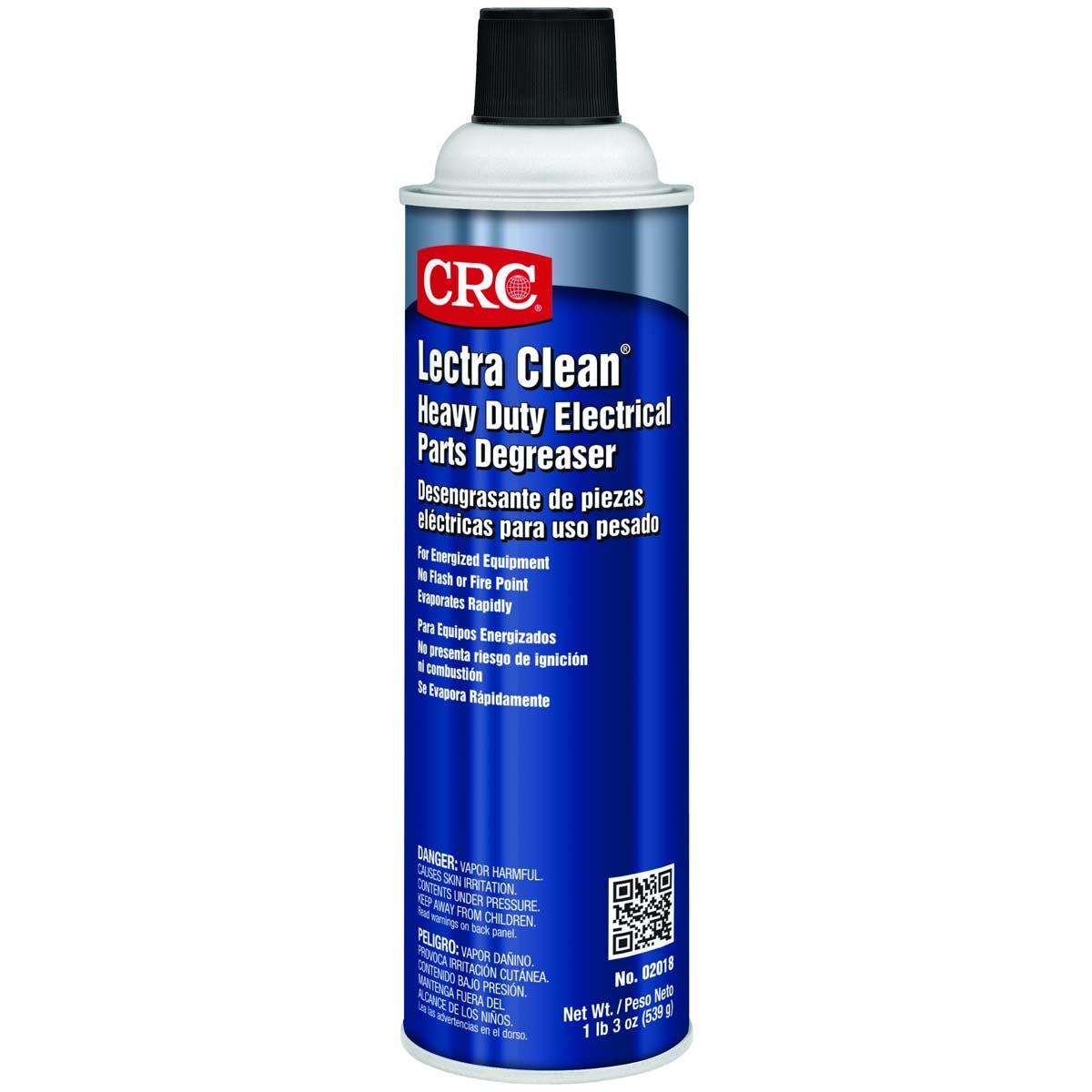 CRC 2018 Lectra Clean Heavy Duty Electrical Parts Degreaser, 20 oz Aerosol Can