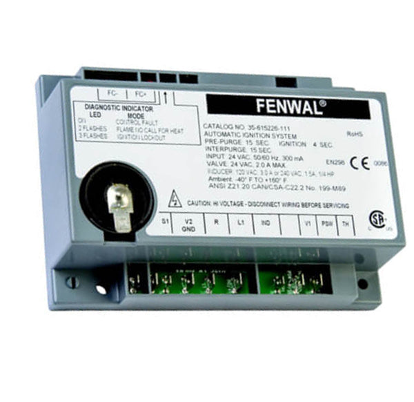 Fenwal 35-665936-111 Hot Surface Ignition Control with Inducer Blower Relay 60-Second Post-Purge 3 TFI 4-Seconds 15-Second Pre-Purge 15-Second Inter-Purge