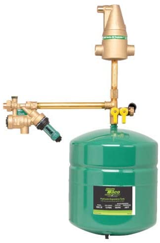 Taco TTK-100T-ADV 1 Advanced Near Boiler Trim Kit Air Separator Combination Boiler Feed Valve Backflow Preventer 4-1/2 Gal Expansion Tank