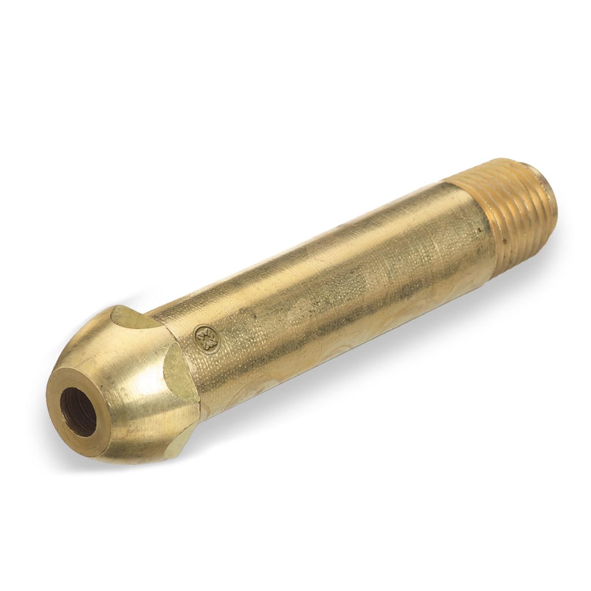 Western En 615-3 CGA-MULTIPLE HAND TIGHT NIPPLE, 1/4 NPT, 3 1/2 LONG, BRASS, WITH O-RING