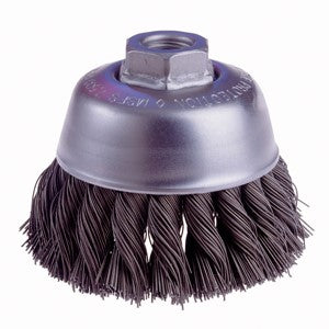 Osborn 99040 Knot Wire Cup Brush 4 Inch OD X 0.014 Inch Steel X 5/8-11 NC AH Replacement MPN