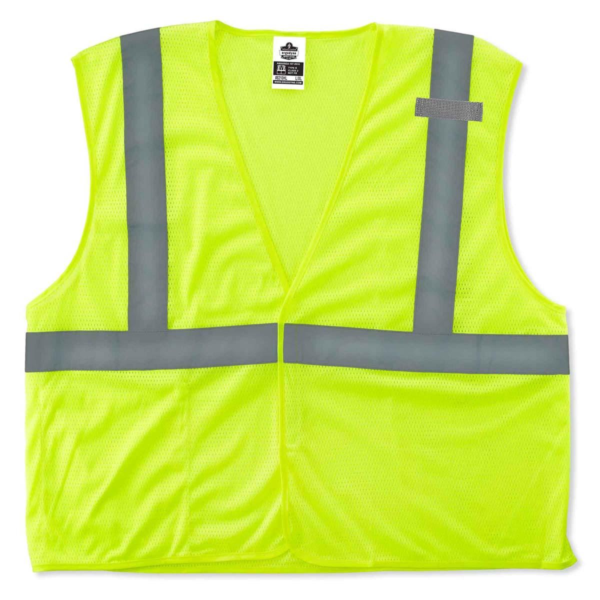 Ergodyne 21027 8210HL 2XL/3XL Lime Type R Class 2 Economy Mesh Vest