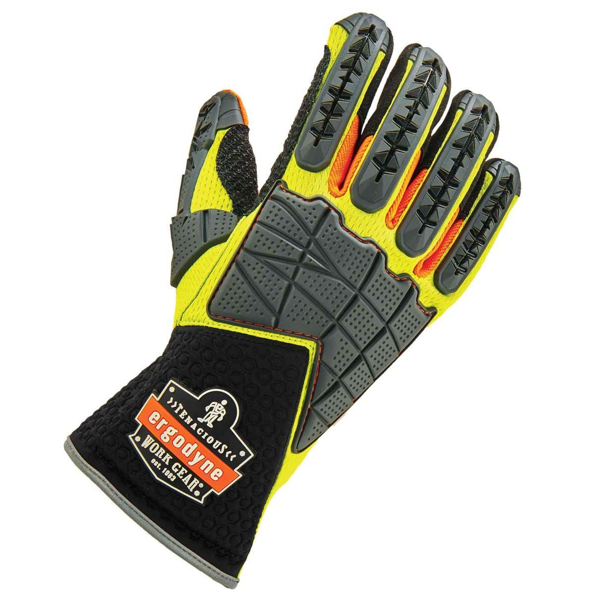 Ergodyne 17905 925F(x) XL Lime Standard Dorsal Impact -Reducing Gloves