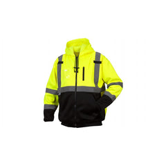 Pyramex RSZH3310X3 Class 3 Premium Zipper Sweatshirt - Lime, 3X Large