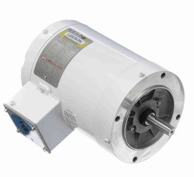 Leeson 113023.00 White Duck�  General Purpose Motor, 1 HP, 3 Ph, 60 Hz, 230/460 V, 3600 RPM, 56C Frame