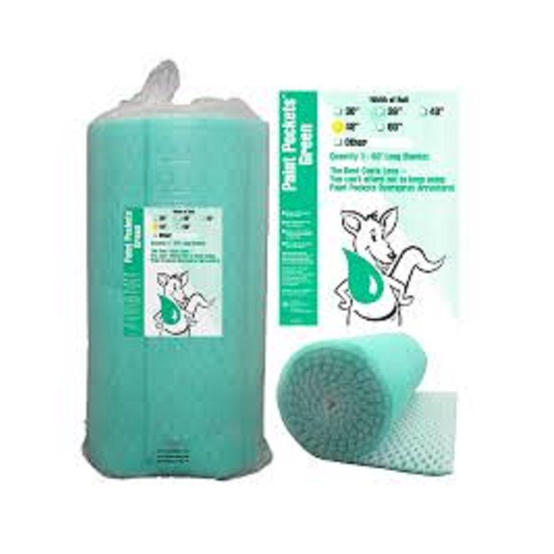 TRI-DIM FILTER CORP PPG048-060-001TL 48"X60' Green Paint Pocket Filter Roll