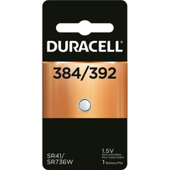 Duracell D384/392PK09 Button Battery, 1.55V, Silver Oxide, 1PK, 36/CS