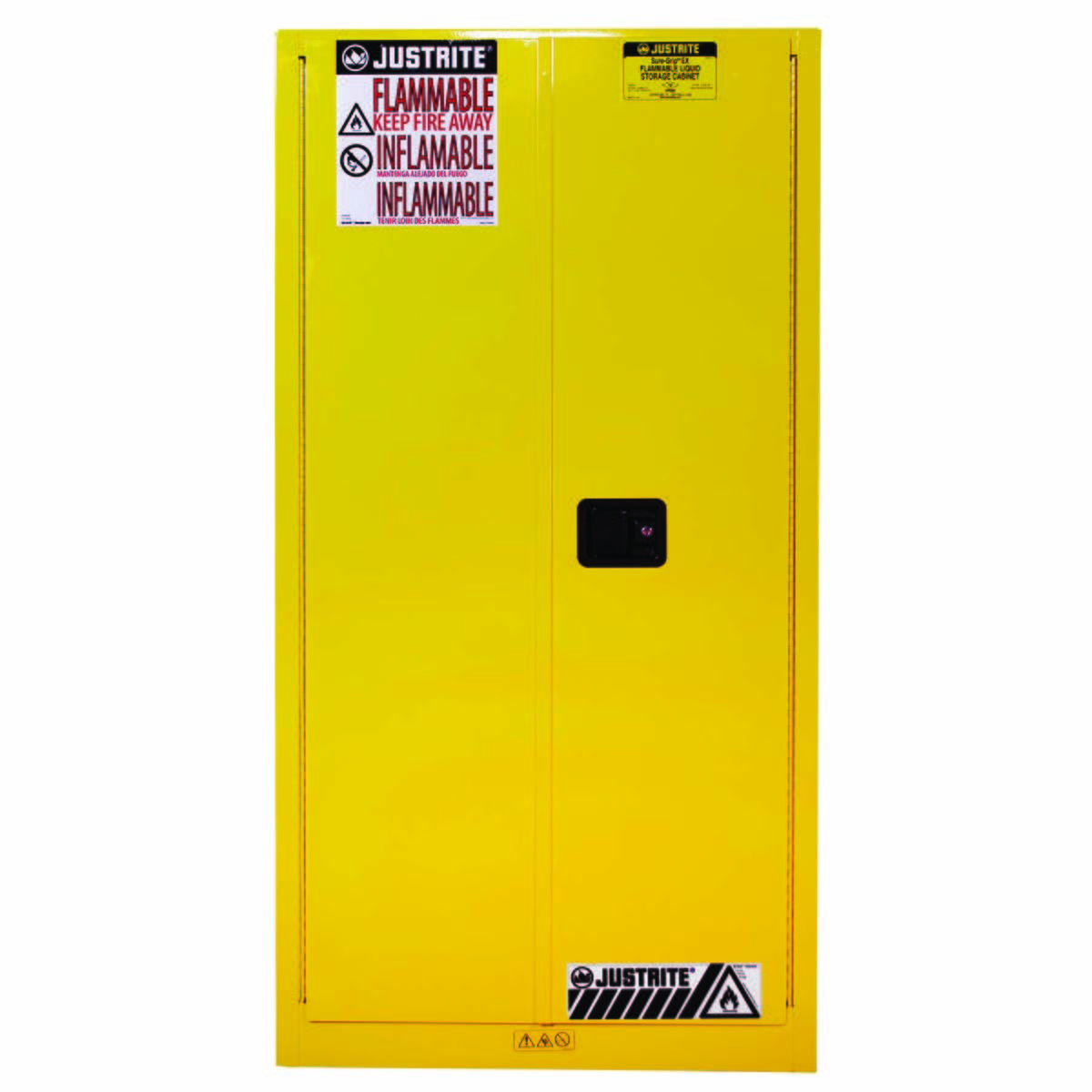 JUSTRITE 896020 Sure-Grip EX Yellow Safety Cabinet 60 Gallon