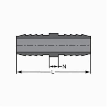 Aprilaire 6510 1429-007 Standard Pipe Coupling, 3/4 in, Insert, PVC, Domestic