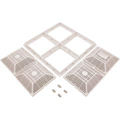 Waterway 640-4770 V Pool Frame & Grate 18" & 18" (2011) - White