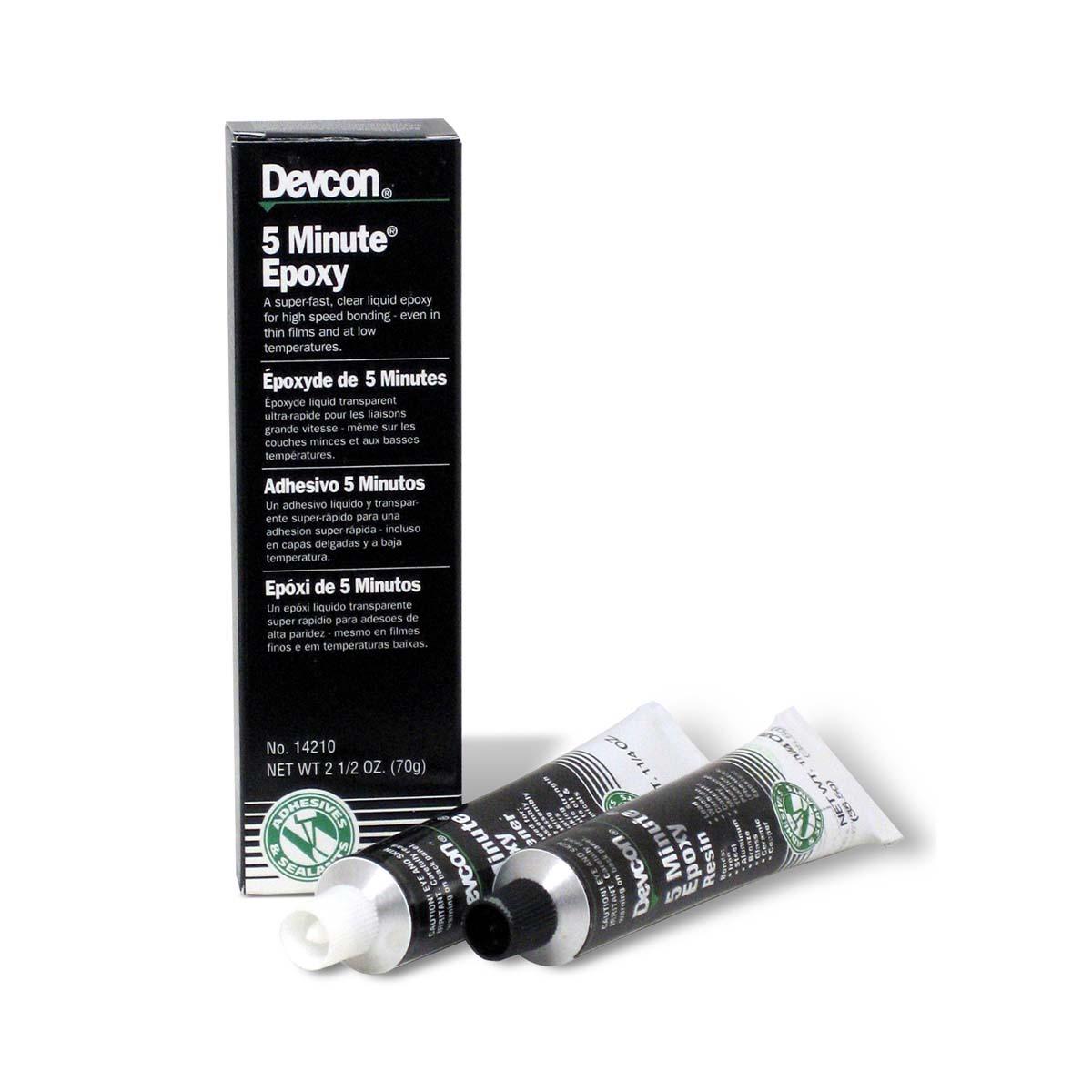 Devcon 14210 5 Minute Epoxy 2.5 oz Dual Tube Colorless to Light Yellow