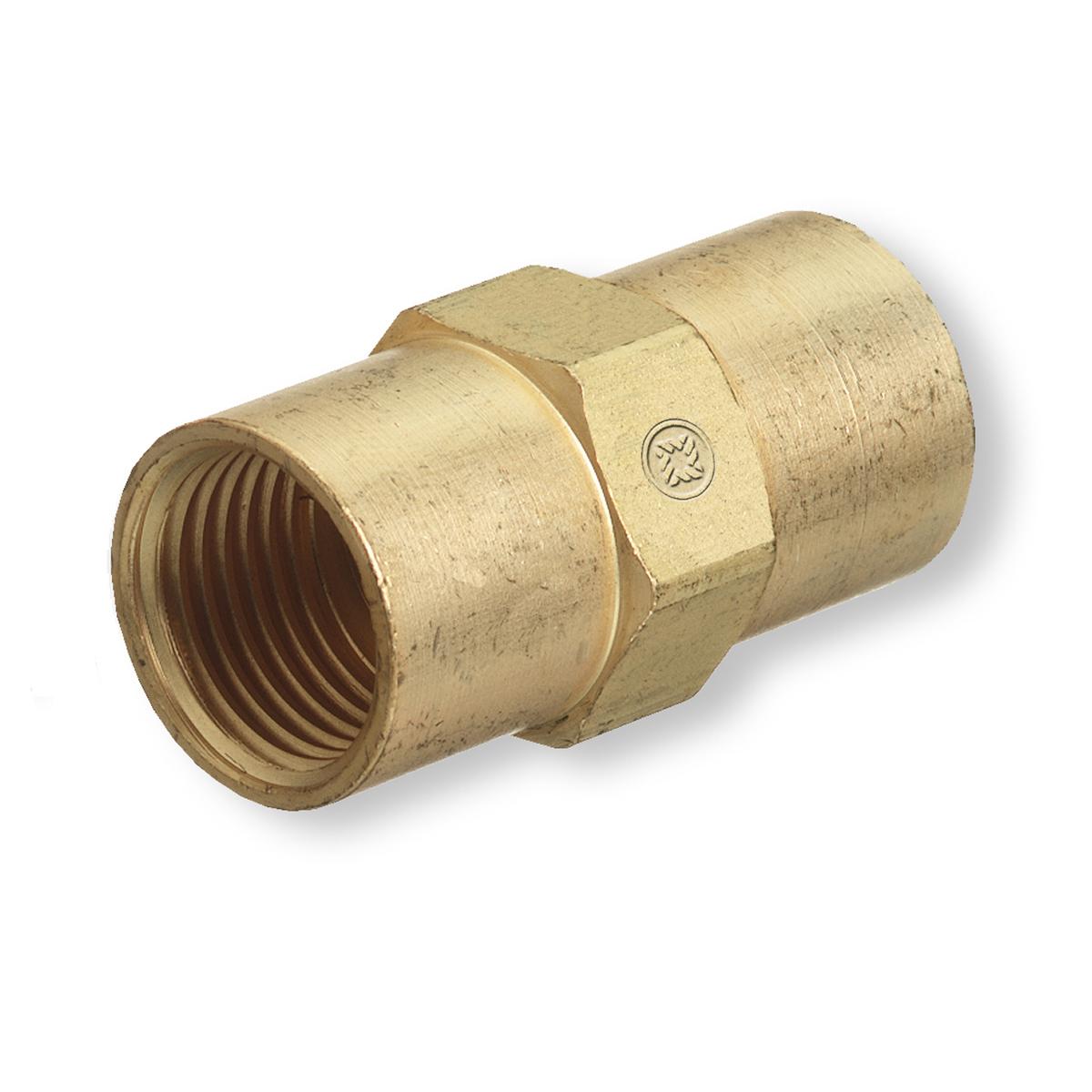 Western Enterprises AW-430 INERT ARC HOSE COUPLER - B -SIZE 5/8" -18 UNF RH FEMALE X B -SIZE 5/8" -18 UNF RH FEMALE - BRASS