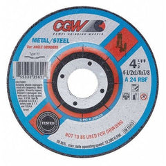 CGW 35631 ULTRA Type 27 Depressed Center Wheel 6 x 1/8 x 5/8-11 A24-R-BF Steel for Metal - 10 per Pack