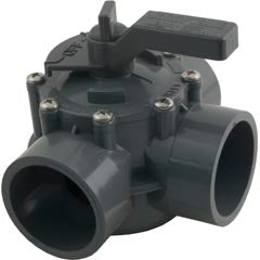 Jandy 2877 Dvtr Valve, Jandy Neverlube, 2"s/2-1/2"spg Non-Pos, 3 Port, Gry