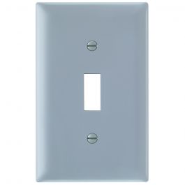 Pass & Seymour TP1GRY Standard Wallplate 1 Gang 5-1/2 in H x 2-3/4 in W