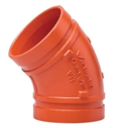 Victaulic F060V11P00 V11 Elbow 6 in Nominal Grooved End Style Ductile Iron Orange Coated Domestic