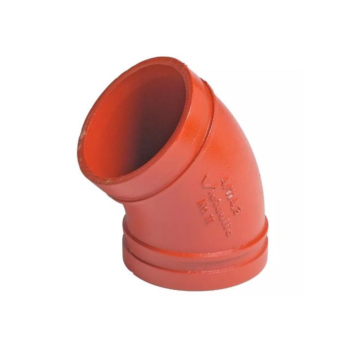 Victaulic F120V11P00 FireLock Style 11 12 in. Grooved Painted 45 Degree Ductile Iron Elbow