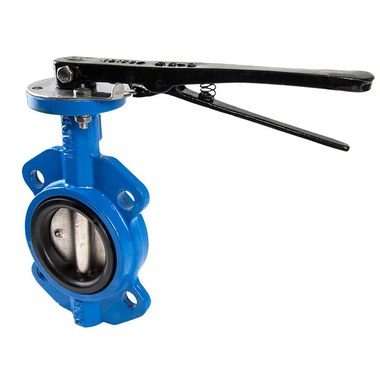 Soval 840-100 10" Cast Iron Wafer Style Butterfly Valve - Ductile Disc