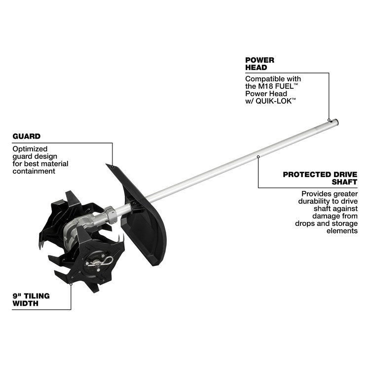 Milwaukee Tool 49-16-2739 Cultivator Attachment M18 FUEL QUIK-LOK