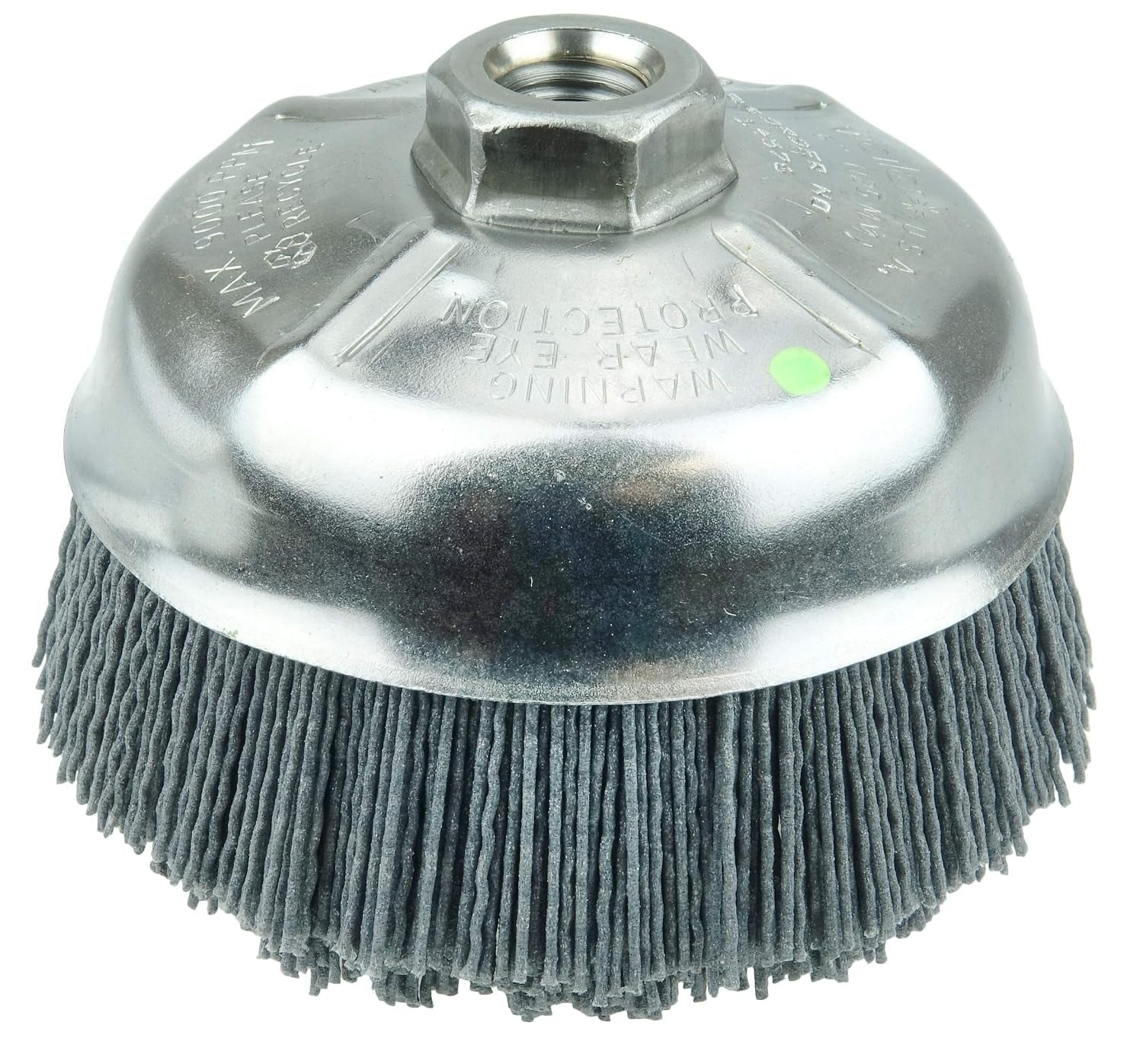 WEILER Weiler 14576 Nylox Cup Brush .040/120 Grit 5 inch (5/8-11 UNC Nut)