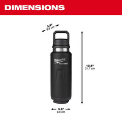 Milwaukee Tool 48-22-8397B Tumbler Insulated Bottle Packout 36oz with Chug Lid Black