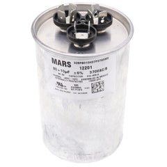 MARS 12201 Blue Box Dual Round Run Capacitor 80/10 MFD 370V