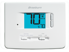 Braeburn 1220NC 2 Heat/1 Cool Non-Programmable Thermostat - Builder Series, replacement for 1220A