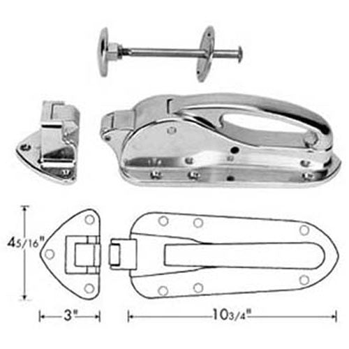 Latch With 1-1/2 Strike Inside Release for Premco 101S6-3/4