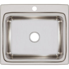 Elkay LR25221 Lustertone 25 x 22 in 1 Hole Stainless Steel Single Bowl Drop-In Sink