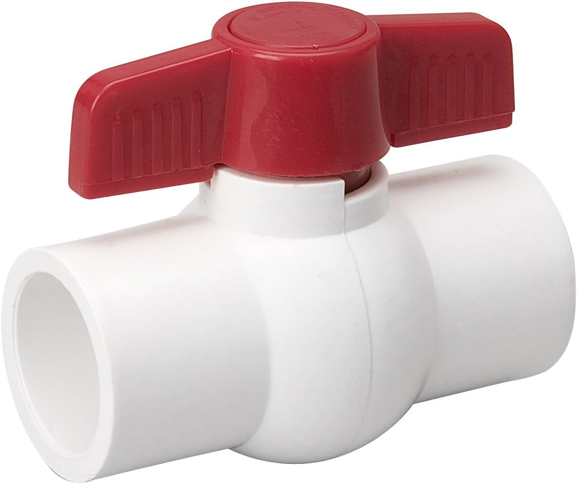 Mueller 107-637 ProLine Solvent Weld PVC Schedule 40 Ball Valve