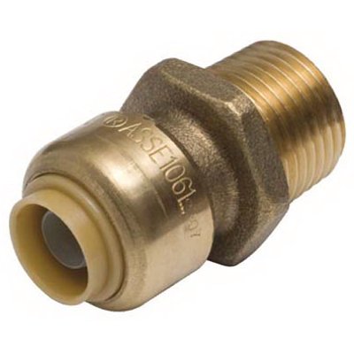 TRUE VALUE U116LFA SharkBite 1/2 x 3/4-In. MIP Reducing Pipe Connector, Lead-Free