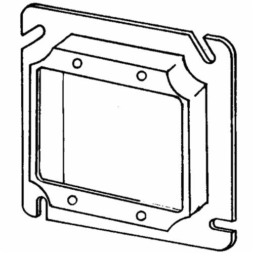 Appleton 8486C ETP 2-Device Raised Outlet Square Box Cover 4-11/16 in L x 4-11/16 in W x 5/8 in D