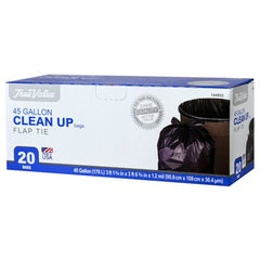 True Value 1221765 Clean Up Trash Bags Extra Large 45-Gal 20-Ct.