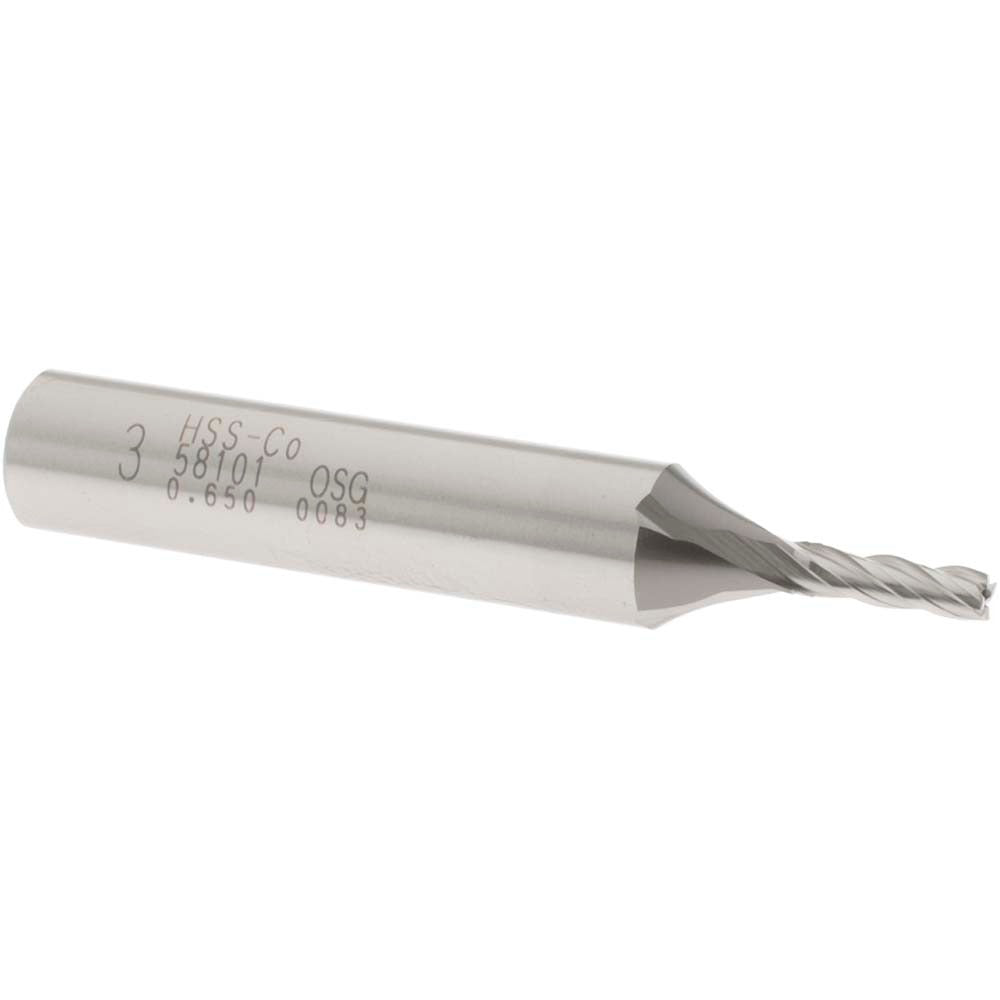 OSG Osg 5810100 Square End Mill 0.1181 in 4 Flute Cobalt