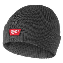 Milwaukee Tool M750G Beanie Rib-Knit Cuffed One Size Acrylic Gray