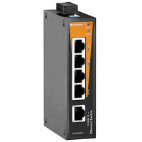 Weidmuller 1240840000 Network Switch Unmanaged Fast Ethernet 5 RJ45 Ports DIN Rail