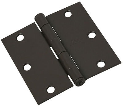 NATIONAL HARDWARE National Mfg N830-323 3.5 in Oil Rubbed Bronze Door Hinge 3 Pack