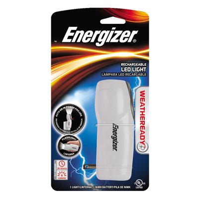 TRUE VALUE RCL1NM2WR Energizer Weatheready Rechargeable LED Light, 1 Nimh Incl.